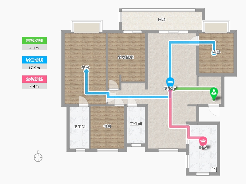 江苏省-南京市-万象天地九悦-128.29-户型库-动静线