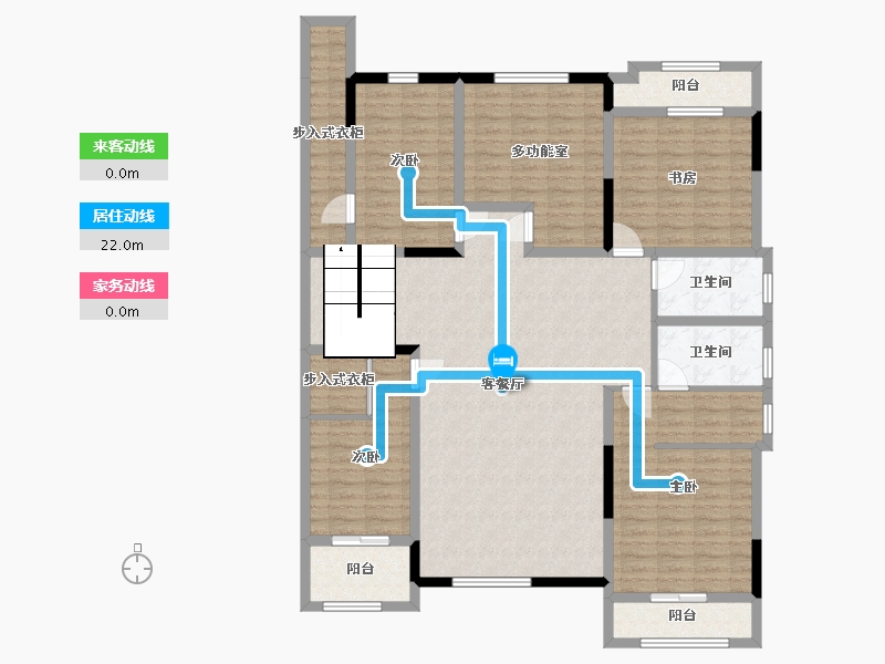 陕西省-西安市-泉上花间-152.12-户型库-动静线