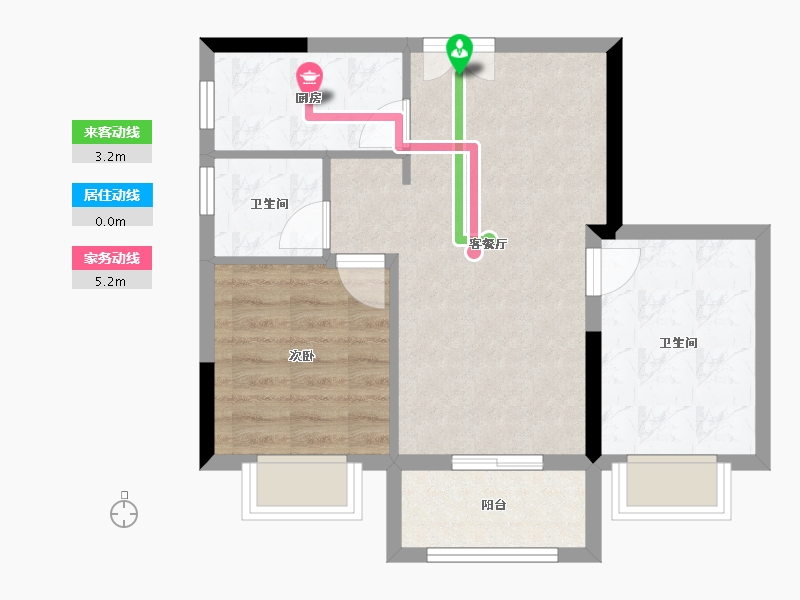 海南省-三亚市-万宁永桥尚城-54.99-户型库-动静线