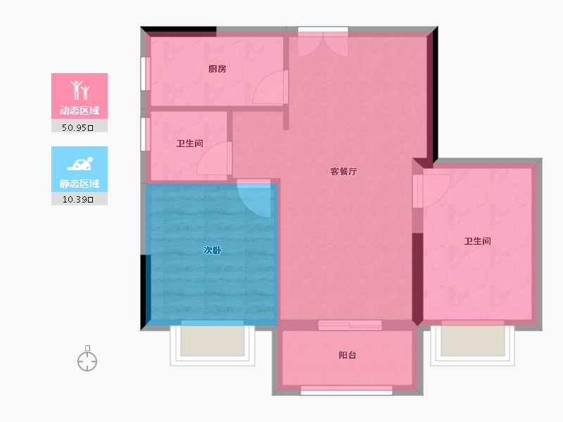 海南省-三亚市-万宁永桥尚城-54.99-户型库-动静分区