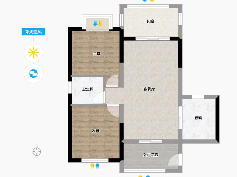 海南省-三亚市-山海和湾-68.23-户型库-采光通风