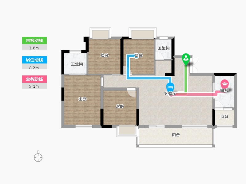 四川省-乐山市-江山和鸣·玺院-109.96-户型库-动静线