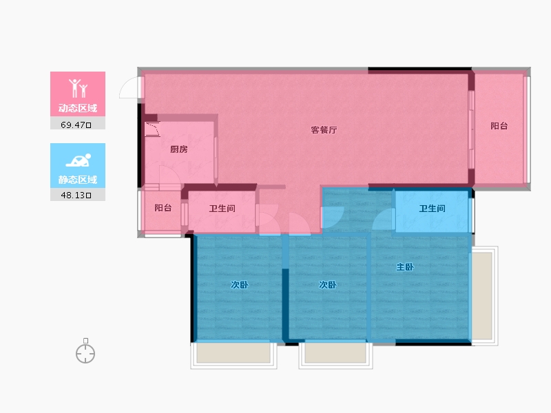 广东省-清远市-正升华府-106.04-户型库-动静分区