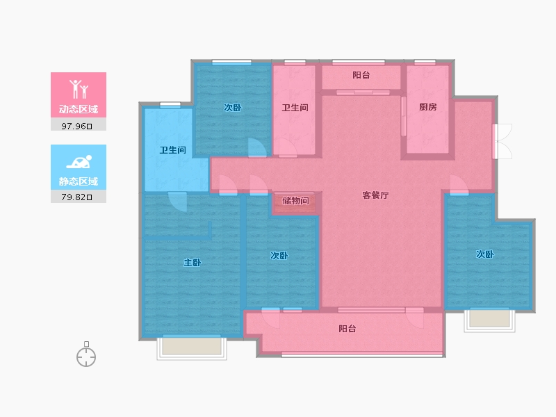 山东省-青岛市-青铁华润城-160.00-户型库-动静分区