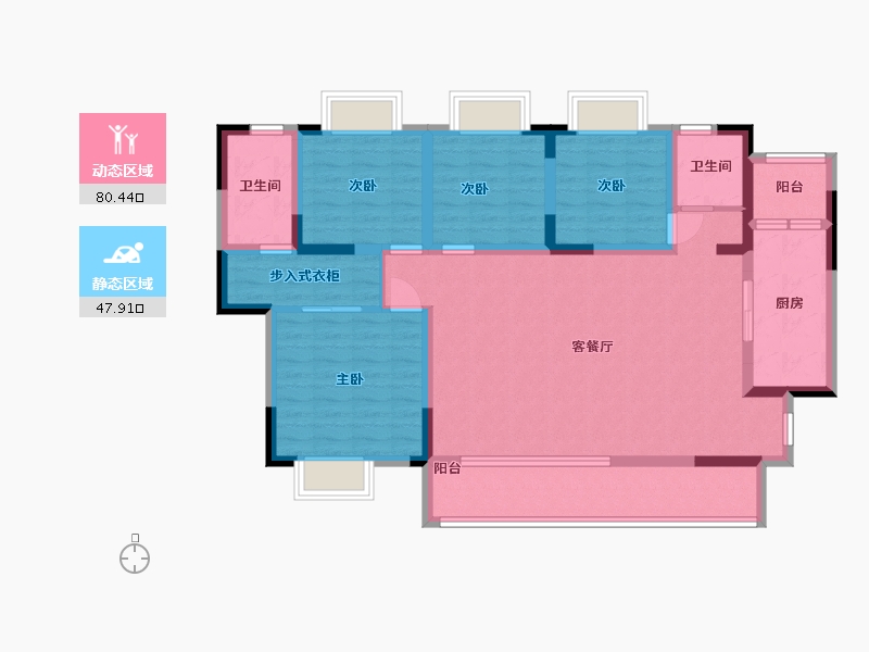 四川省-乐山市-茉莉庄园-114.20-户型库-动静分区