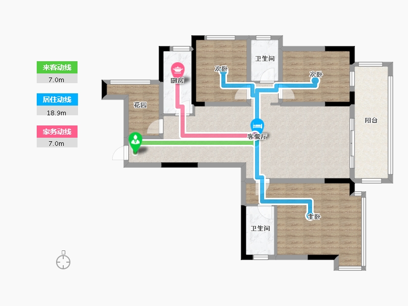 四川省-绵阳市-三台长虹天樾-110.75-户型库-动静线