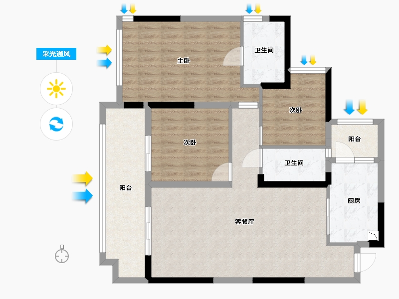 四川省-乐山市-大渡河府-97.31-户型库-采光通风