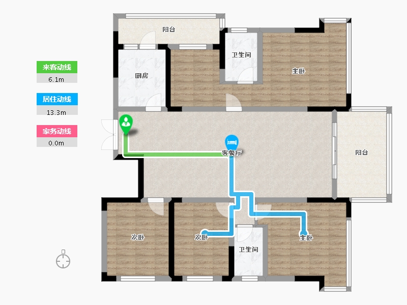 四川省-绵阳市-三台长虹天樾-139.03-户型库-动静线