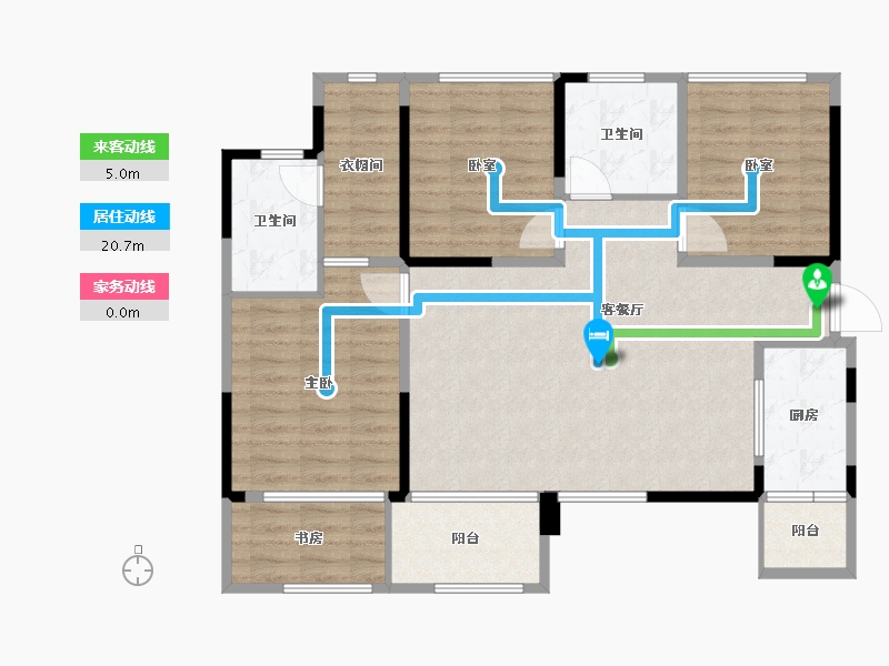 四川省-南充市-嘉和·天悦澜湾-98.76-户型库-动静线