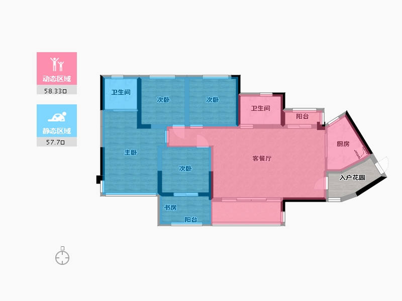 四川省-乐山市-嘉州壹号院-108.16-户型库-动静分区