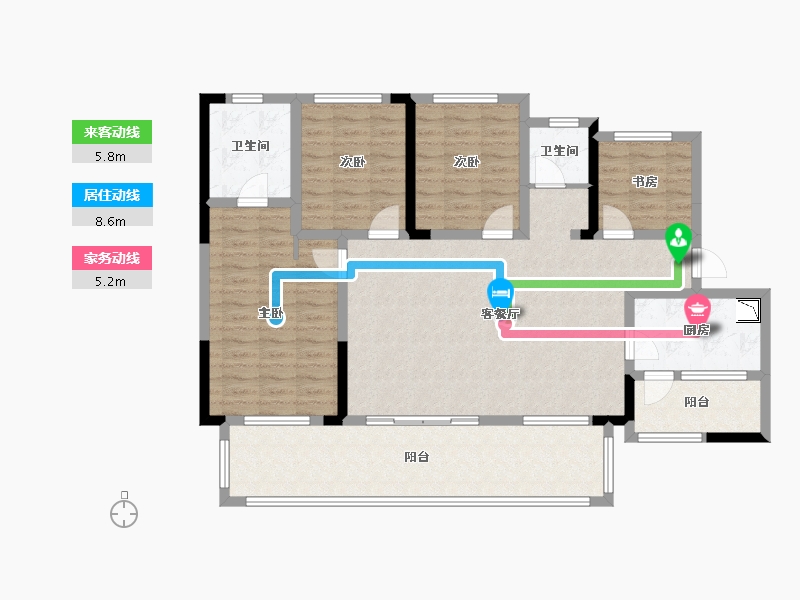 四川省-绵阳市-三台长虹天樾-117.80-户型库-动静线