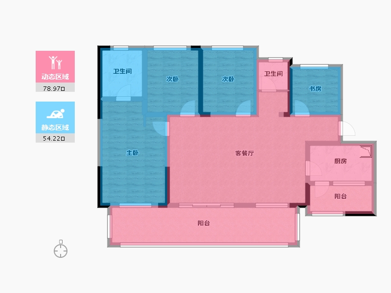 四川省-绵阳市-三台长虹天樾-117.80-户型库-动静分区