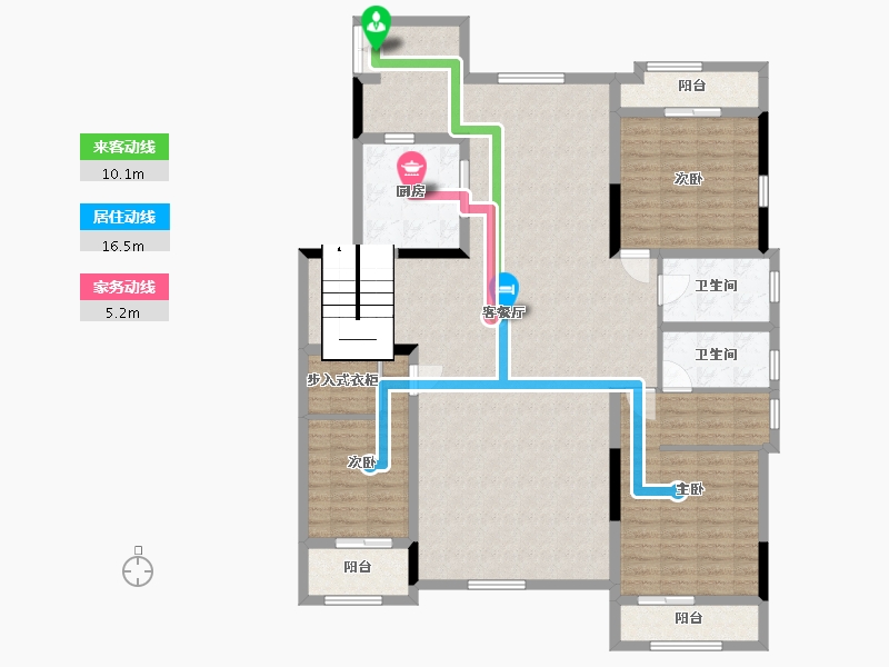 陕西省-西安市-泉上花间-151.87-户型库-动静线