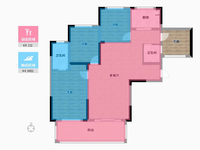 四川省-绵阳市-三台长虹天樾-106.31-户型库-动静分区