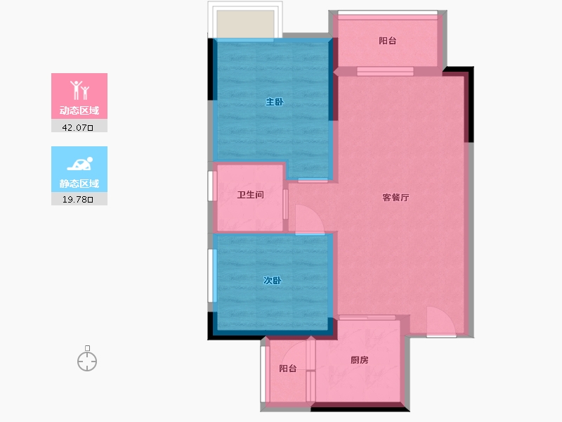 四川省-乐山市-茉莉庄园-54.78-户型库-动静分区