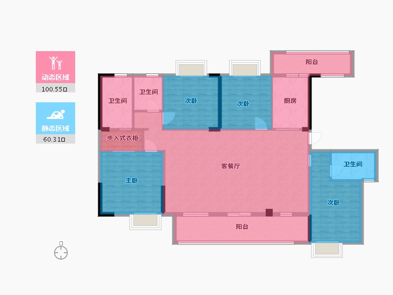 四川省-乐山市-嘉州壹号院-145.33-户型库-动静分区