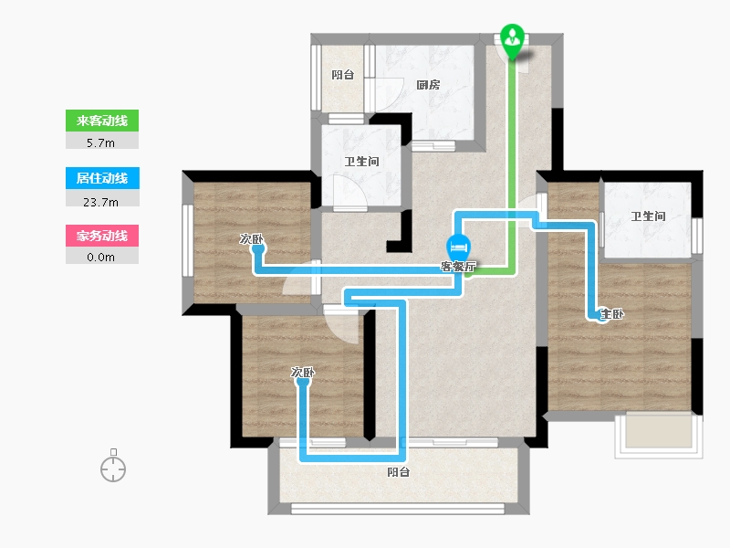 四川省-乐山市-茉莉庄园-78.10-户型库-动静线