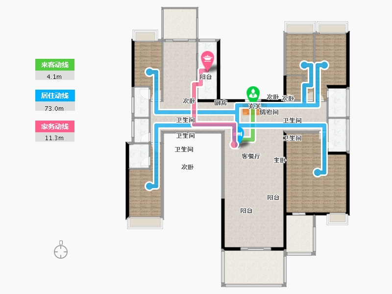 广东省-揭阳市-翔栩水岸城-263.10-户型库-动静线