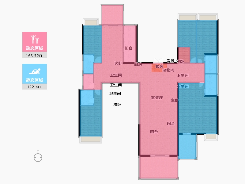 广东省-揭阳市-翔栩水岸城-263.10-户型库-动静分区