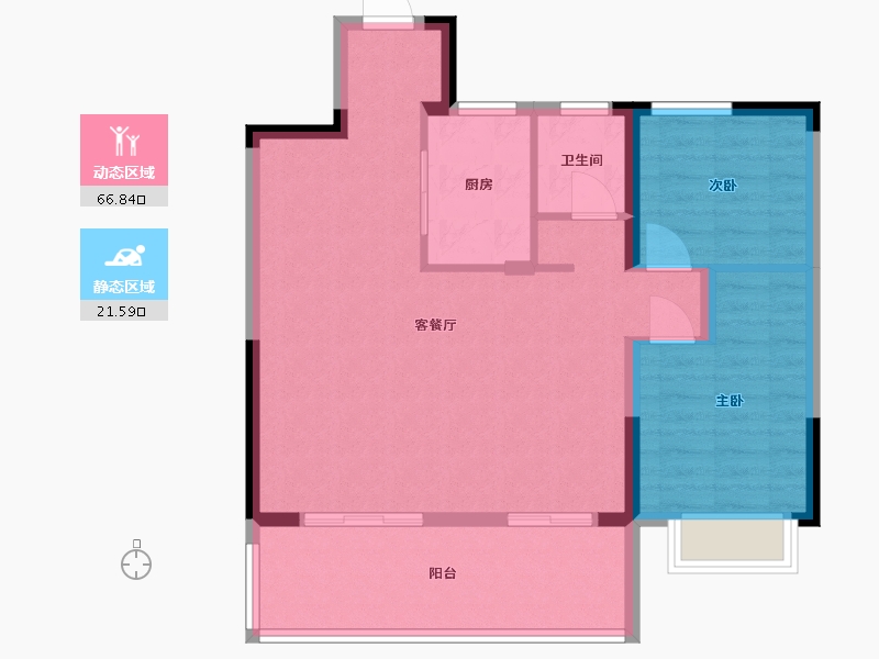 安徽省-合肥市-荣盛山湖樾-80.00-户型库-动静分区