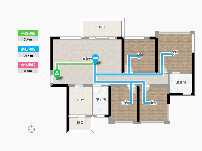 四川省-南充市-领地天屿-98.00-户型库-动静线