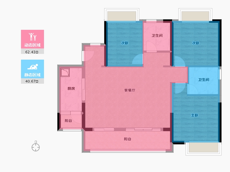 广东省-清远市-海伦堡海伦湾-92.45-户型库-动静分区