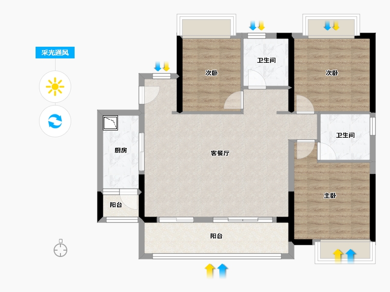 广东省-清远市-海伦堡海伦湾-92.45-户型库-采光通风