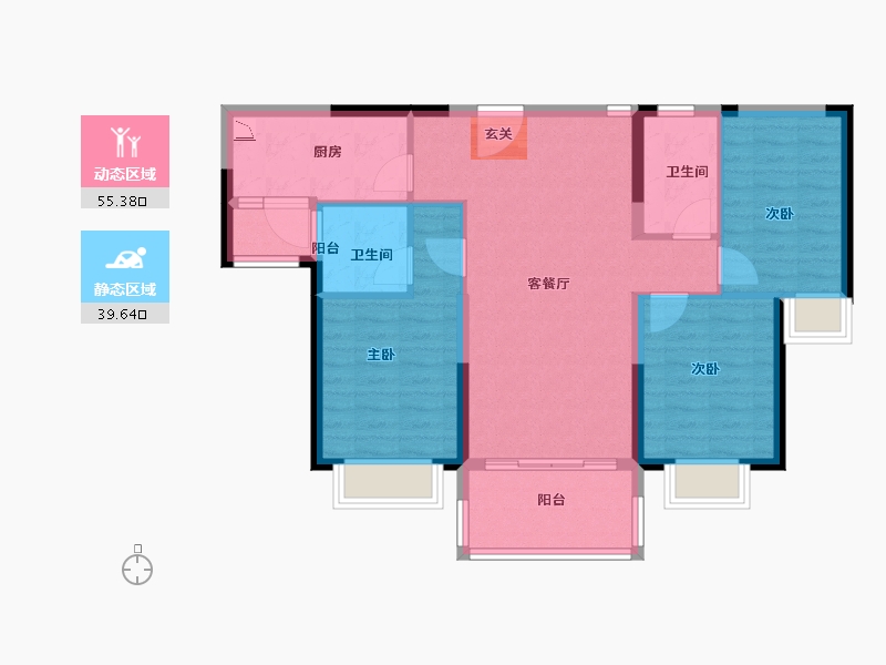 广东省-揭阳市-碧桂园·金域名府-85.01-户型库-动静分区