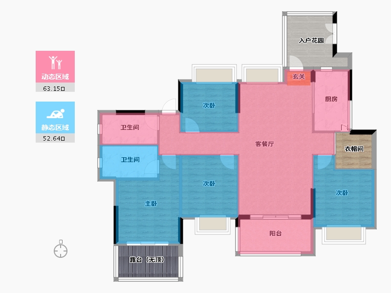 广东省-揭阳市-星河明珠湾四期-123.97-户型库-动静分区