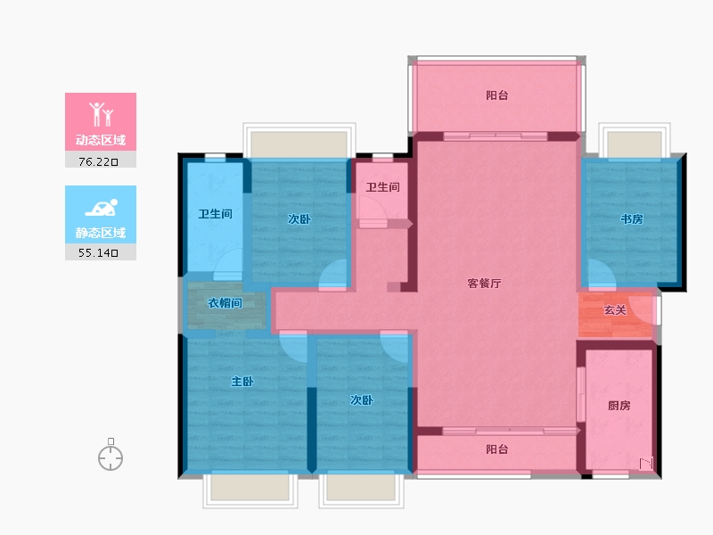 广东省-揭阳市-嘉润新城-116.30-户型库-动静分区