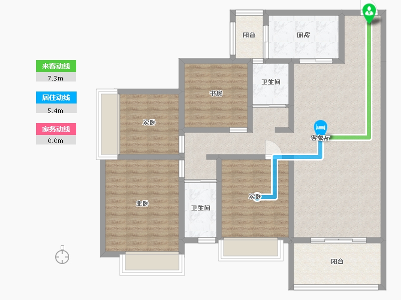 四川省-乐山市-德胜公馆-110.20-户型库-动静线