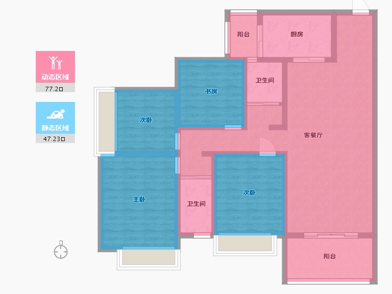 四川省-乐山市-德胜公馆-110.20-户型库-动静分区