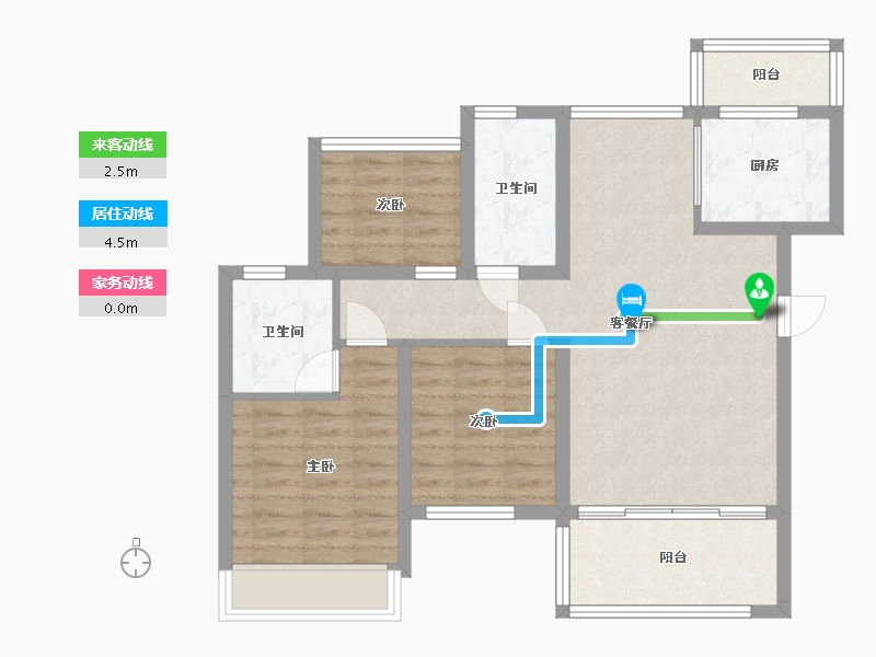 四川省-乐山市-德胜公馆-80.46-户型库-动静线