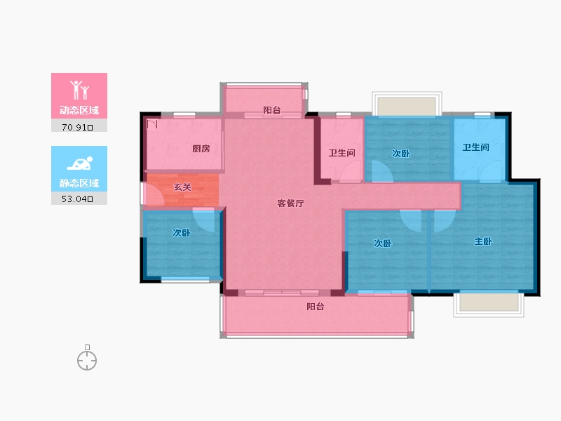 广东省-揭阳市-绿地国际空港城-112.09-户型库-动静分区