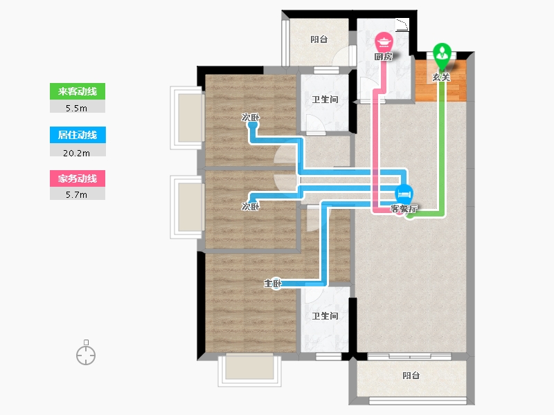 广东省-揭阳市-阳光城丽景湾-79.84-户型库-动静线