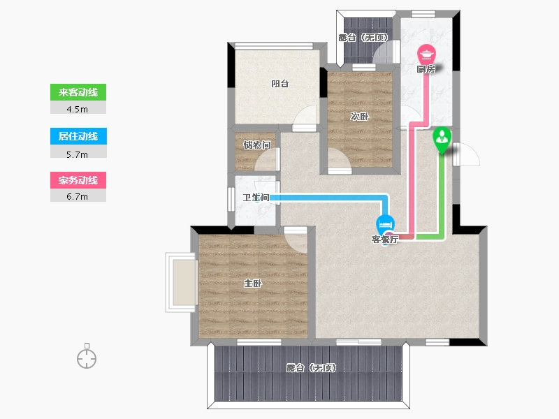 四川省-绵阳市-羌多娜·溪院-88.00-户型库-动静线