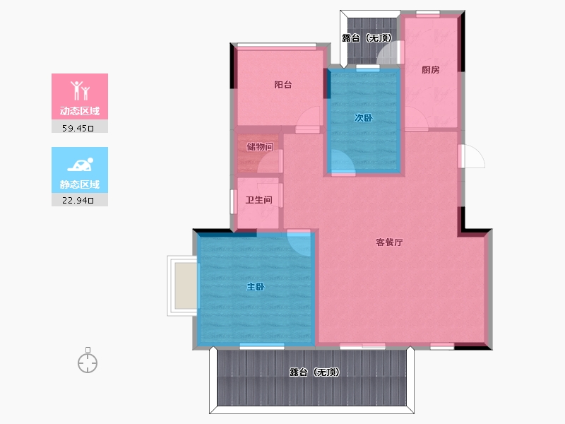 四川省-绵阳市-羌多娜·溪院-88.00-户型库-动静分区