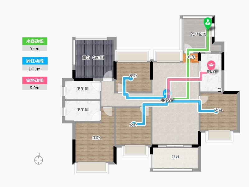 广东省-揭阳市-星河明珠湾四期-122.87-户型库-动静线