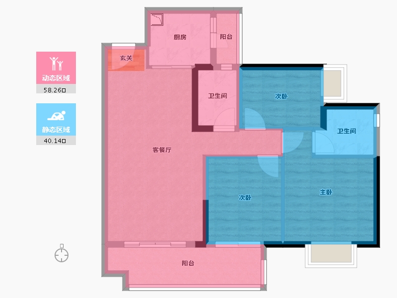 广东省-揭阳市-绿地国际空港城-88.00-户型库-动静分区