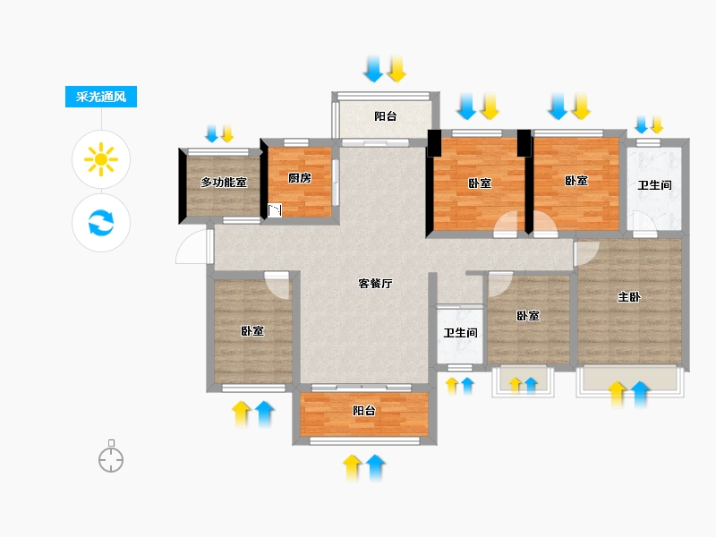 广西壮族自治区-百色市-百色碧桂园城央府-114.29-户型库-采光通风