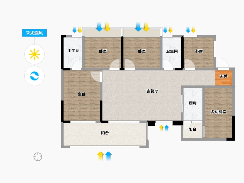 四川省-南充市-阆中市阆城一品-110.29-户型库-采光通风