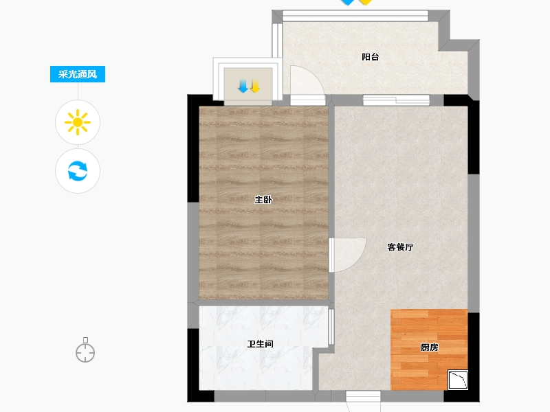 四川省-乐山市-还山小镇-44.86-户型库-采光通风