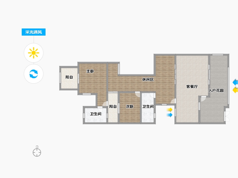 海南省-三亚市-石梅半岛-181.40-户型库-采光通风