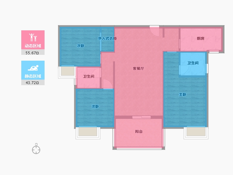 四川省-乐山市-天下沐川-90.15-户型库-动静分区