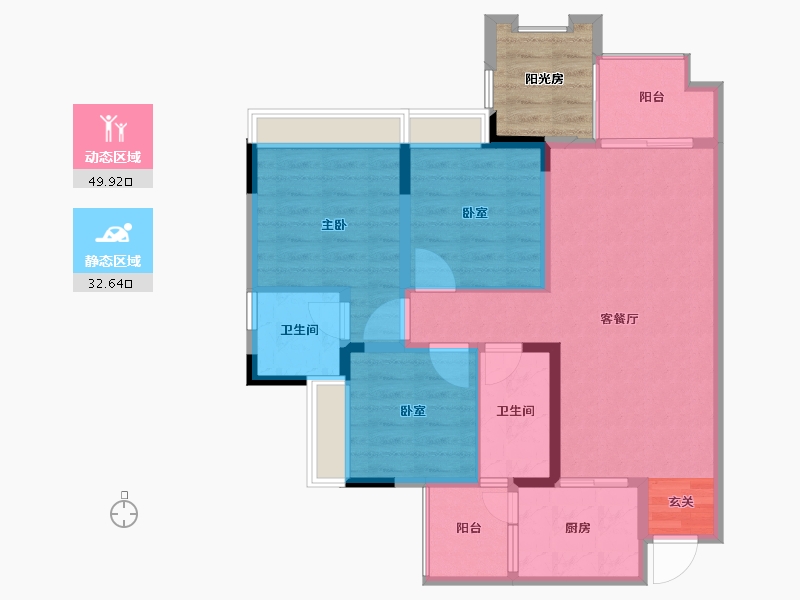 四川省-南充市-阆中市阆城一品-79.69-户型库-动静分区