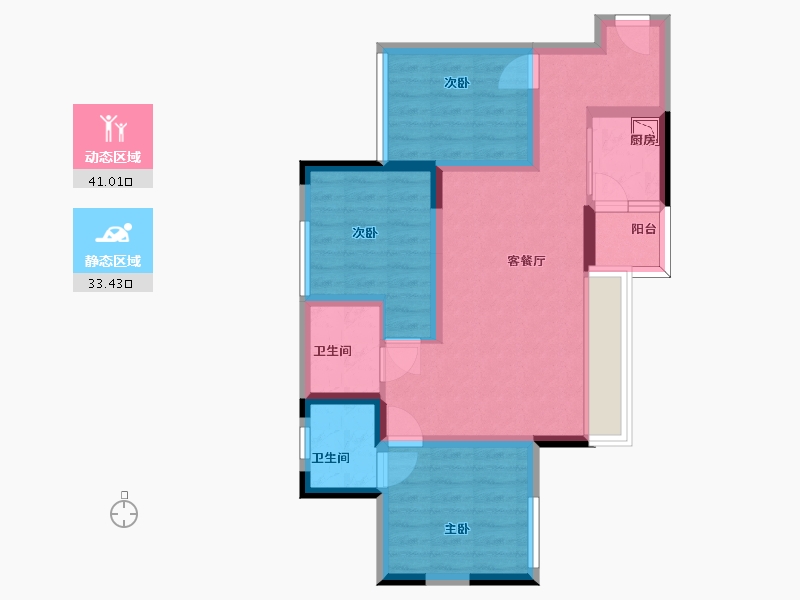 四川省-眉山市-江上名城-64.38-户型库-动静分区