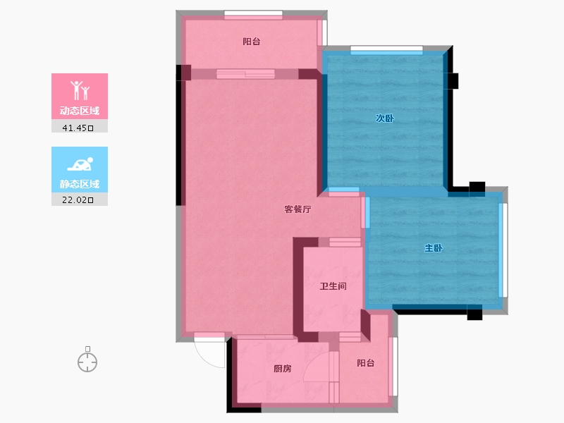 四川省-乐山市-银丰·玖熙堂-55.58-户型库-动静分区