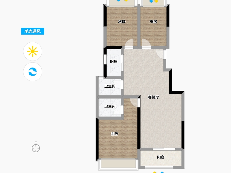 海南省-三亚市-三亚蘭园-81.35-户型库-采光通风