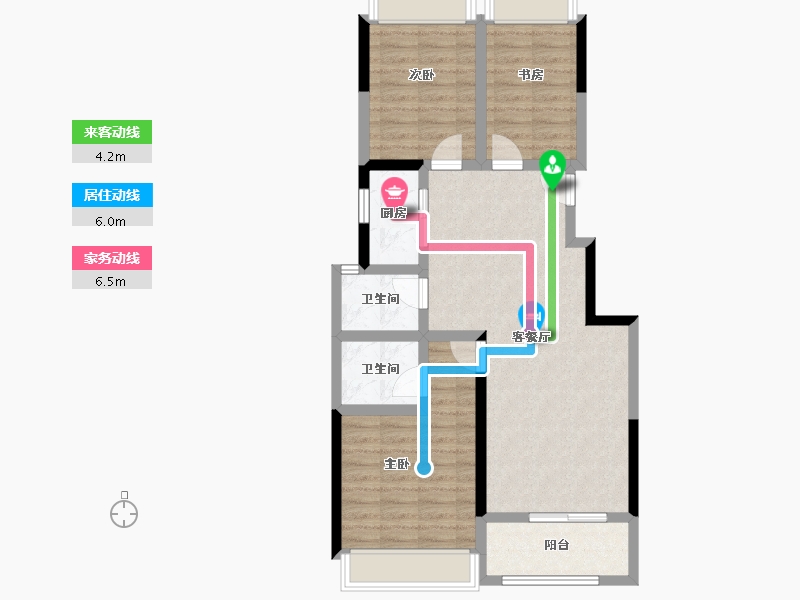 海南省-三亚市-三亚蘭园-81.35-户型库-动静线