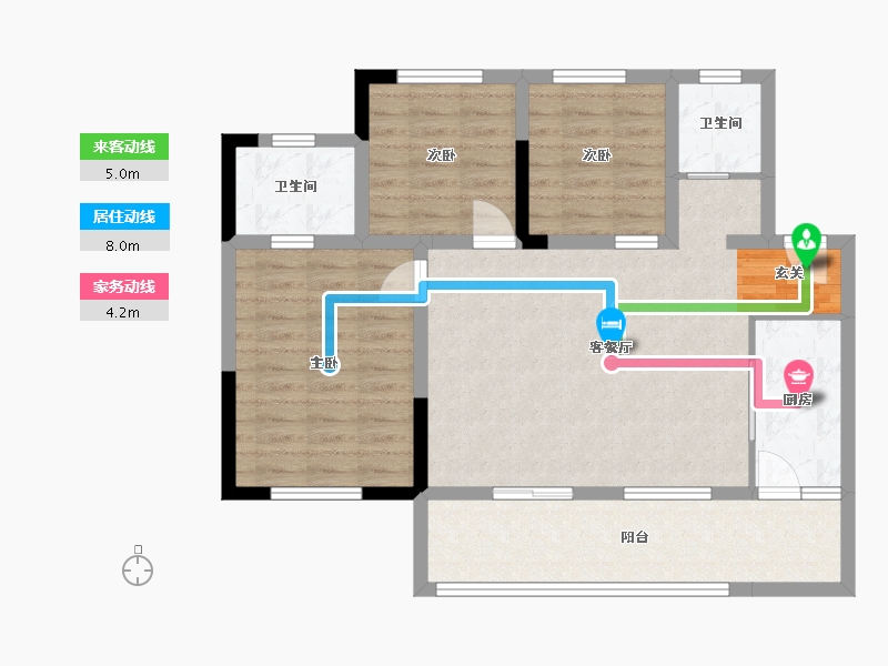 四川省-乐山市-阳光·研溪华府-86.37-户型库-动静线